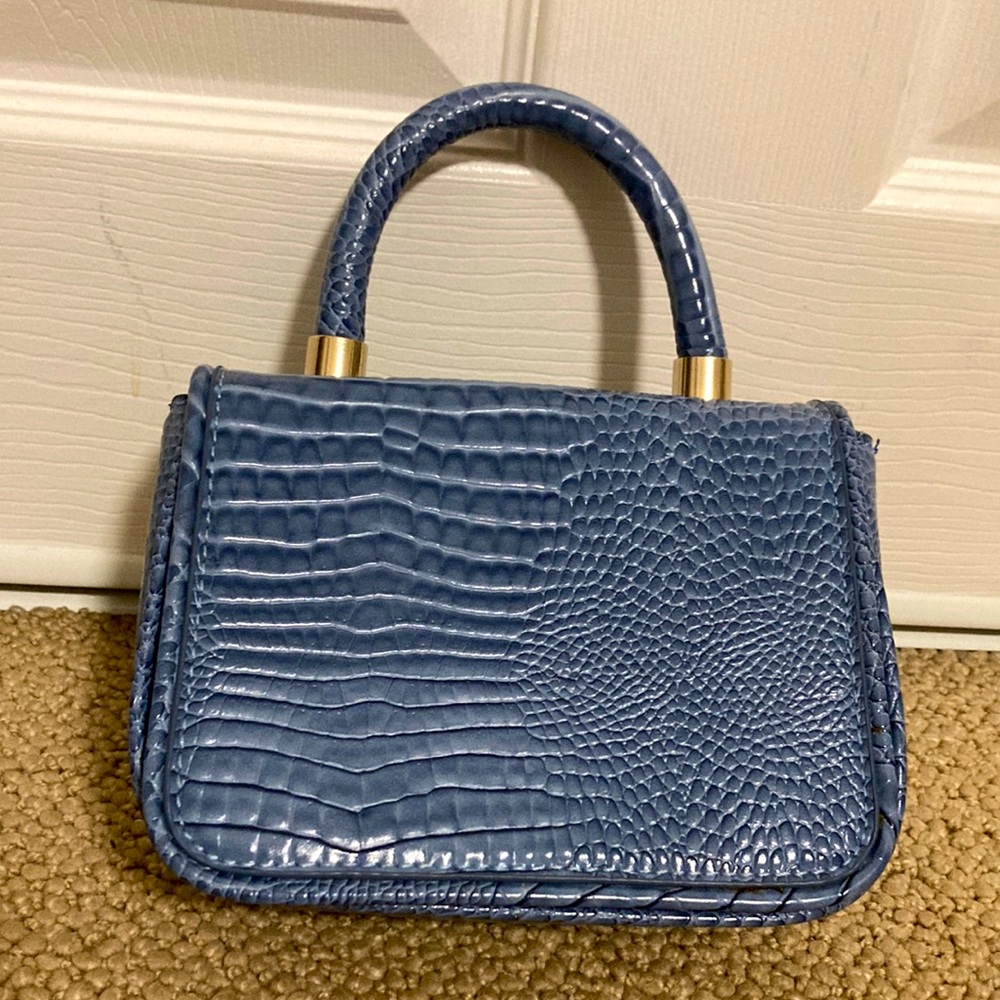 Blue ZARA mini purse